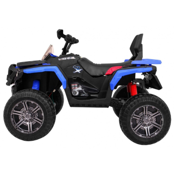 Quad Maverick 4x4 Elektryczny Pojazd dla dzieci Niebieski + Koła EVA + Panel audio + LED